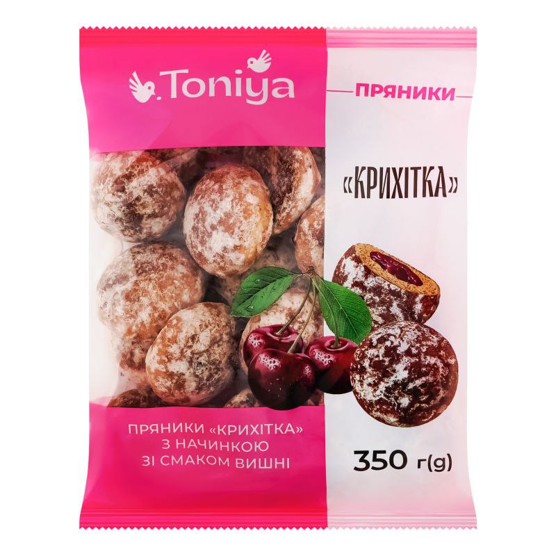 Пряники Toniya Крихітка з начинкою вишні 350г
